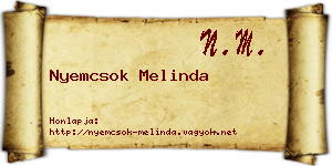 Nyemcsok Melinda névjegykártya