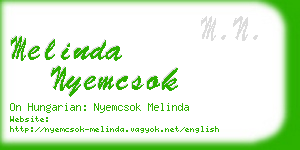 melinda nyemcsok business card